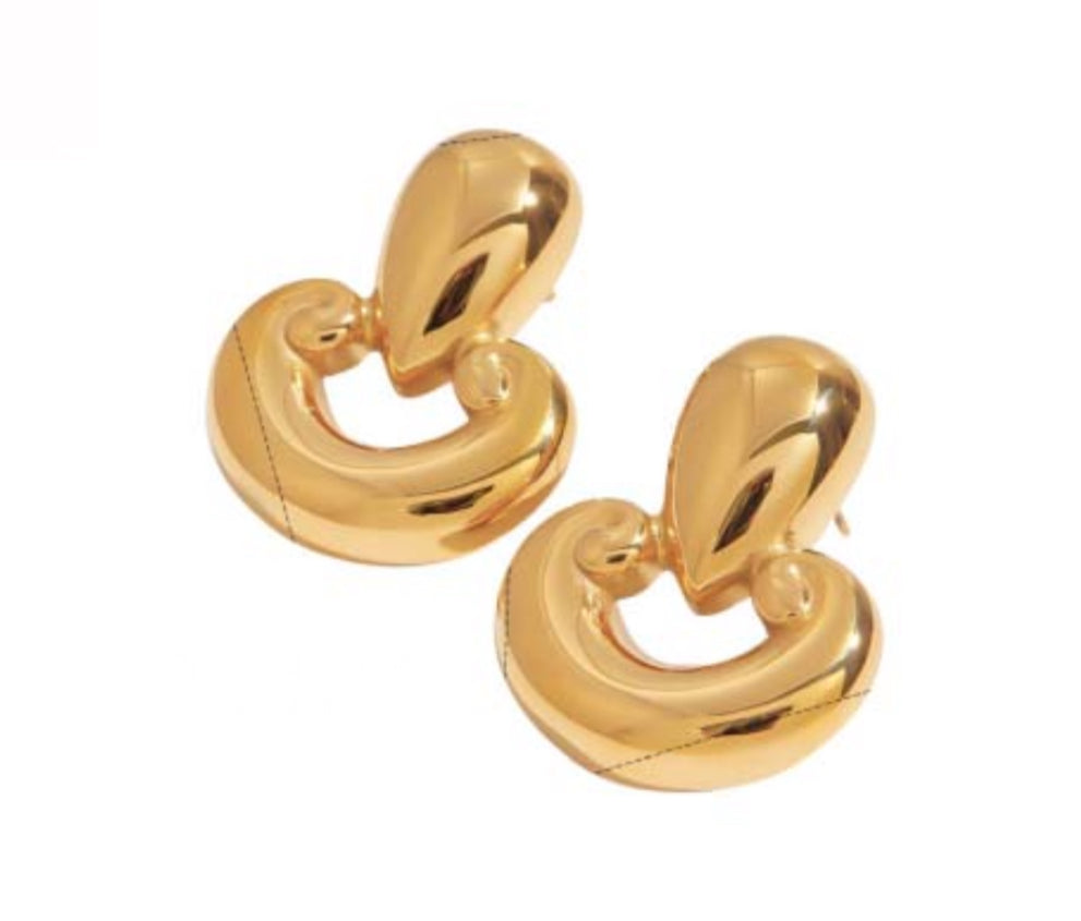 Orecchini Piti Malì donna Goccia con mezza luna bombata