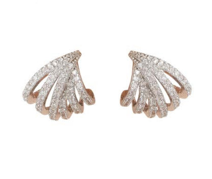 Orecchini Piti Malì donna Semi cerchi multifascia zirconati