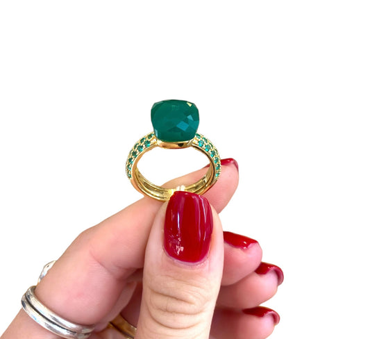 Anello Labrioro donna Eden quarzo verde