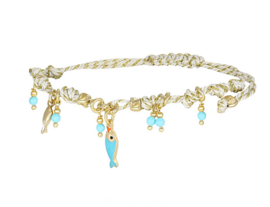 Bracciale cordino summer collection Nivy pesciolino