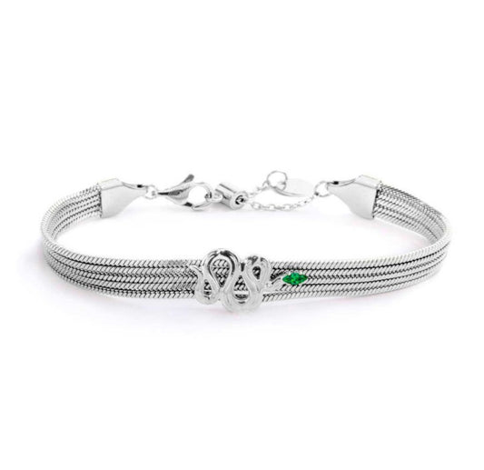 Bracciale Marlù donna catena multifilo con serpente e zircone