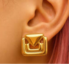 Orecchini Piti Malì donna Adelina Bottone quadrato