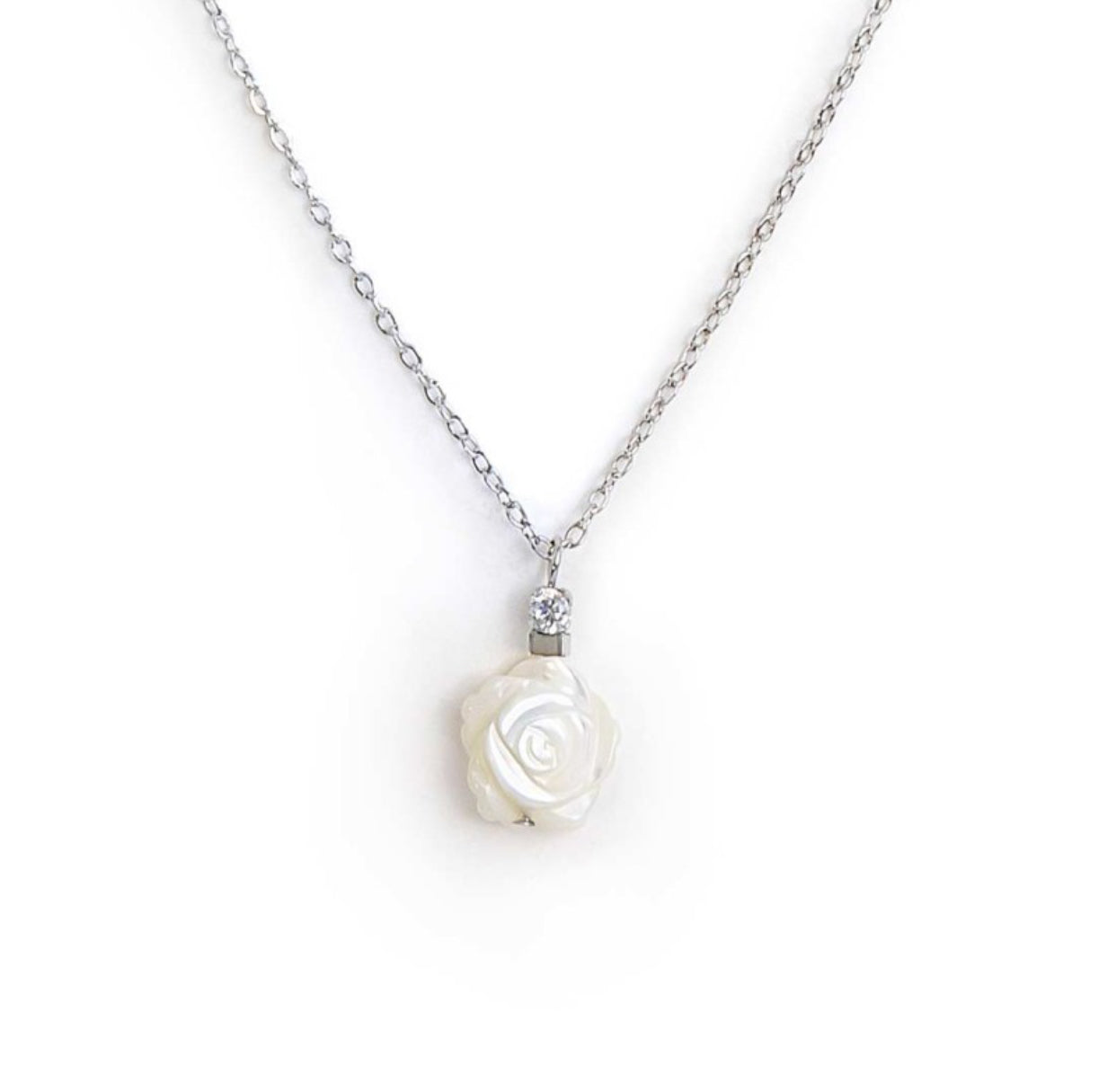 COLLANA MARLU' DONNA ROSA IN MADREPERLA