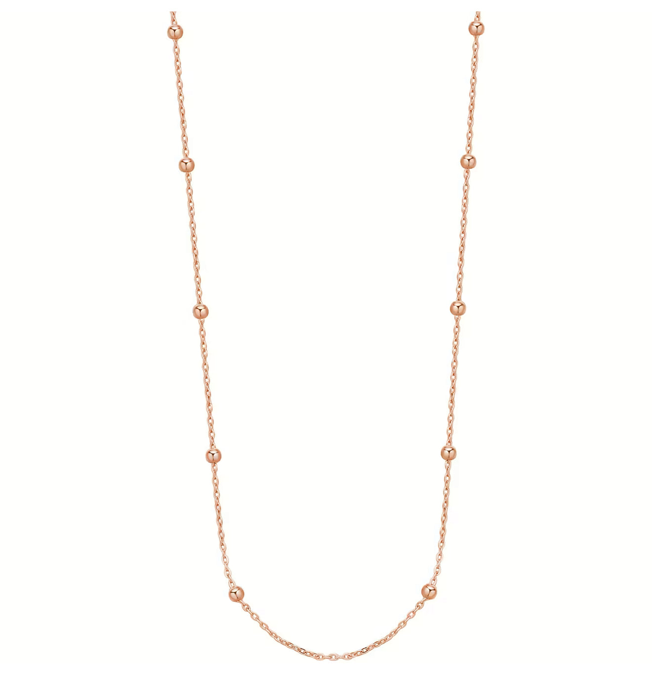 Collana Rosato Storie lunga con palline