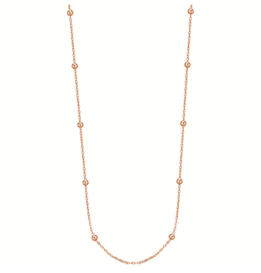 Collana Rosato Storie lunga con palline