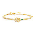 Bracciale Marlù gold donna doppia catena con serpente e zircone