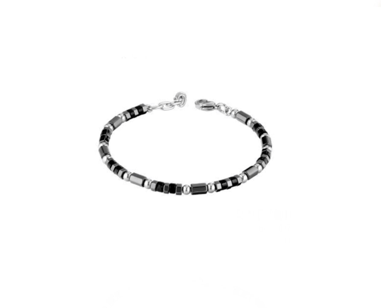 Bracciale uomo Héctor Acciaio ematite