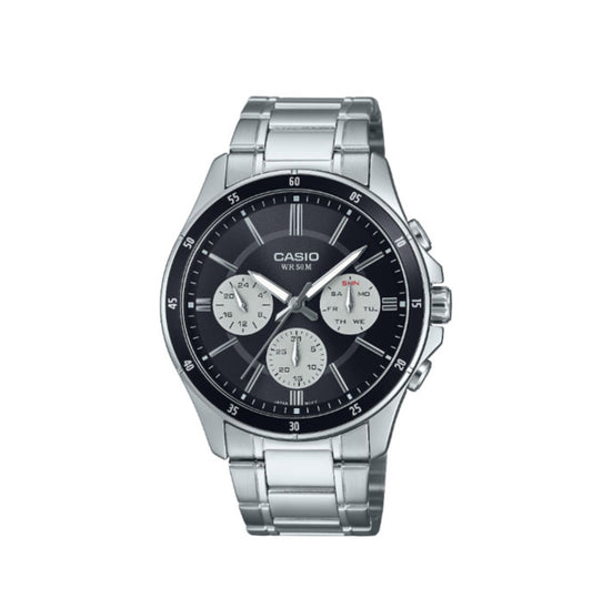 Orologio analogico Casio uomo crono nero