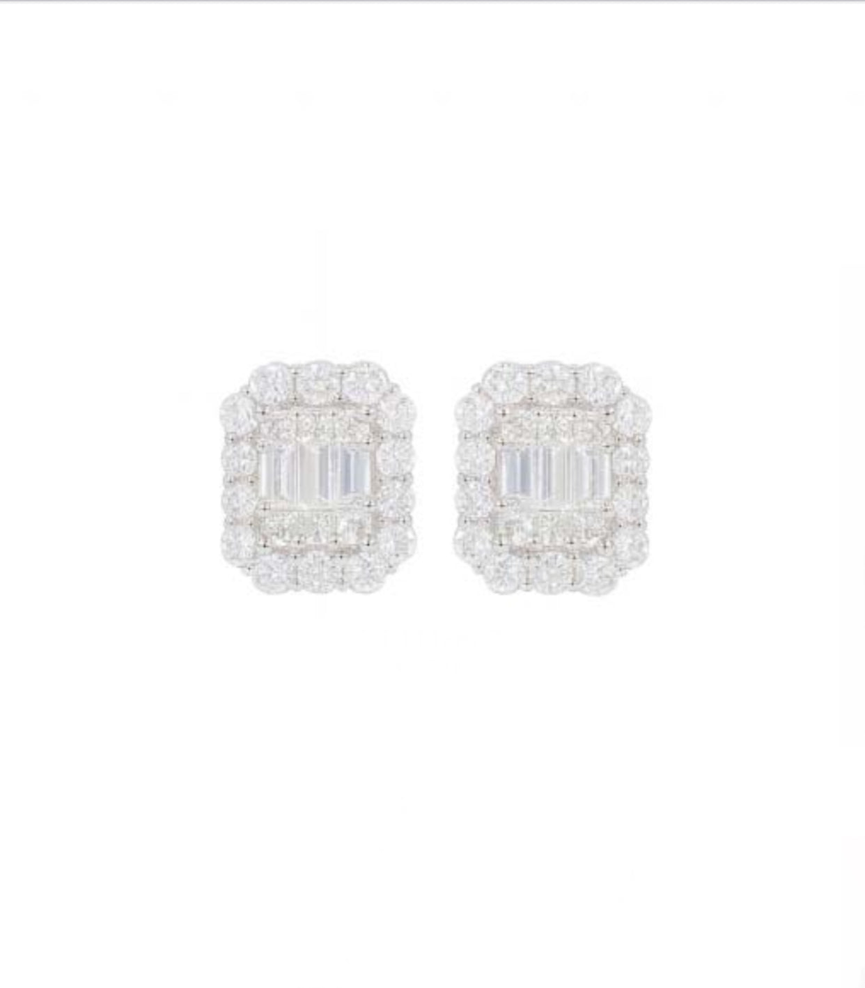 Orecchini Piti Malì donna Bottoncini quadrati con zirconi