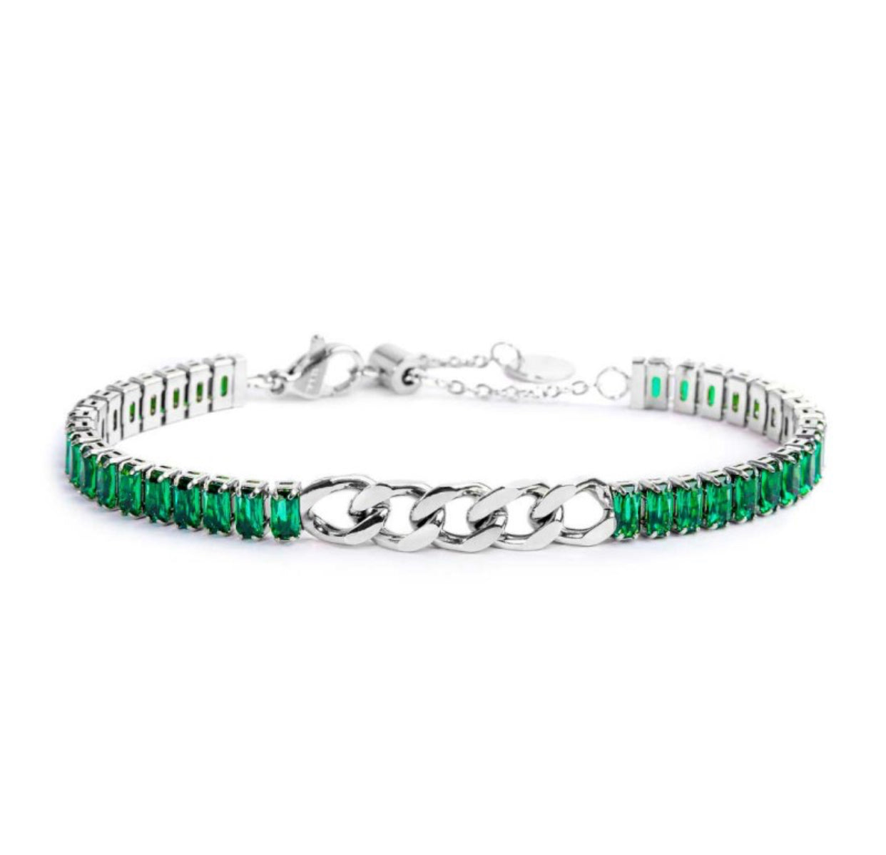 Bracciale Marlù tennis baguette verde