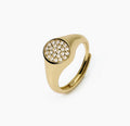 Anello chevalier in argento placcato oro CHEVALIER