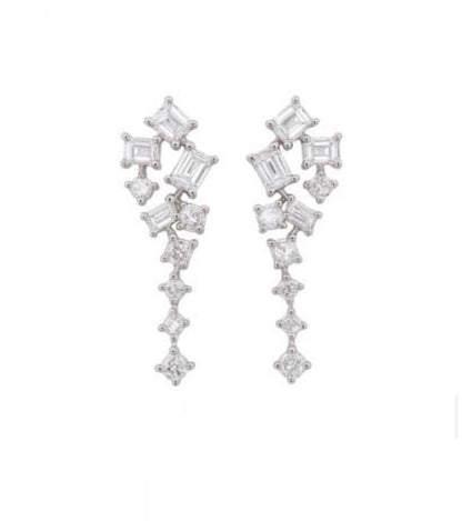 Orecchini Piti Malì donna Pendenti zirconi multiformi