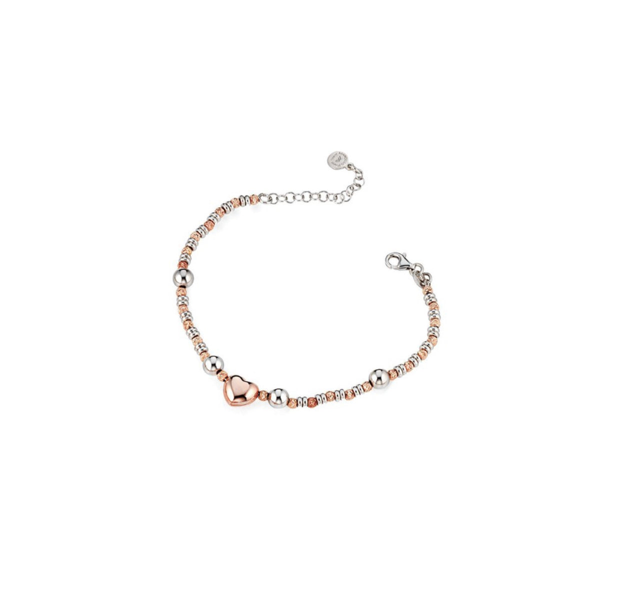 Bracciale donna Marcello Pane con cuore Petite Boules.