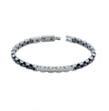 Bracciale uomo Héctor con ceramica nera e piastra tennis
