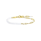Bracciale Marlù catena figaro e perle irregolari