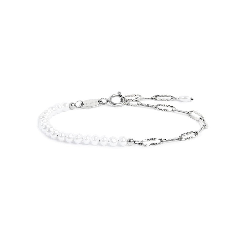 Bracciale Marlù catena figaro e perle irregolari