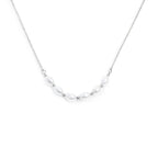 Collana Marlù catena cross con perle ovali centrali