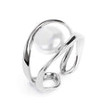 Anello Marlù a doppia fascia con perla