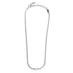 Collana Marlù uomo catena snake con sfera centrale perla