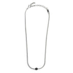 Collana Marlù uomo catena snake con sfera centrale onice nero