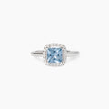 Anello Mabina donna con acquamarina sintetica