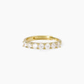 Anello Mabina donna veretta dorato con zirconi