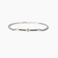Bracciale Mabina uomo con placca centrale ancora