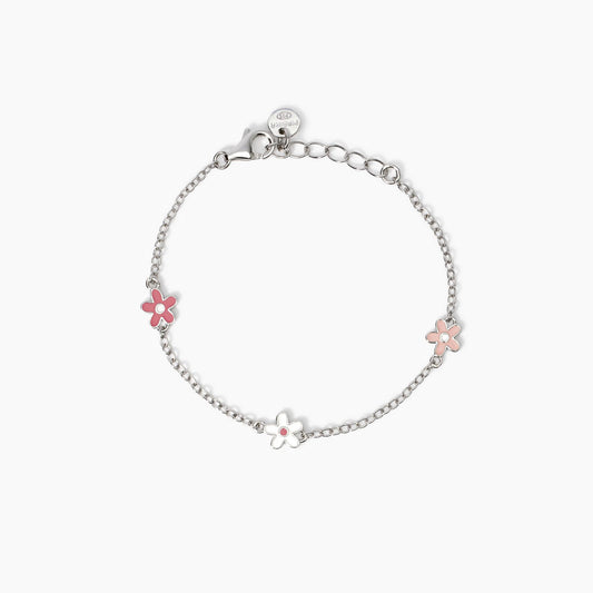 Bracciale Mabina Junior con fiorellini smaltati