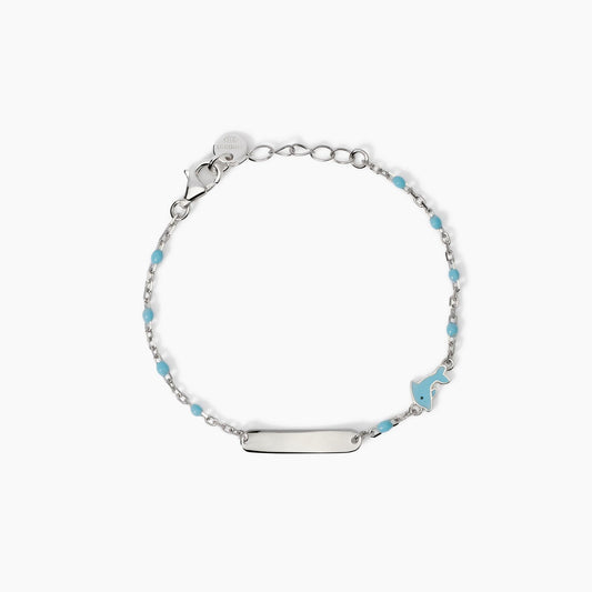 Bracciale Mabina Junior personalizzabile con delfino