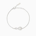 Bracciale Mabina donna  con simbolo infinito e perla coltivata