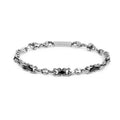 Bracciale Marlù uomo Bracciale con ceramica sfaccettata nera lucida