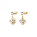 Orecchini Rosato Rombo pendente gold