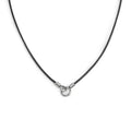 Collana Marlù cordino cerato con anello centrale nero