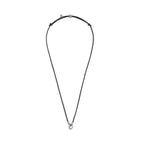 Collana Marlù cordino cerato con anello centrale nero