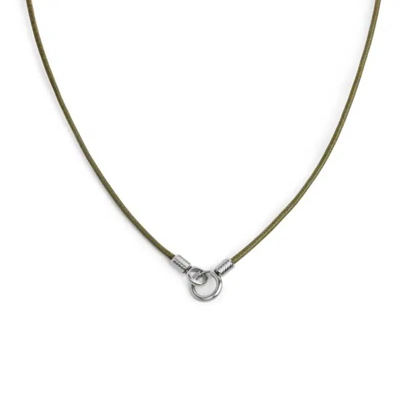 Collana Marlù cordino cerato con anello centrale