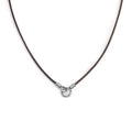 Collana Marlù cordino cerato con anello centrale marrone