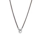 Collana Marlù cordino cerato con anello centrale marrone