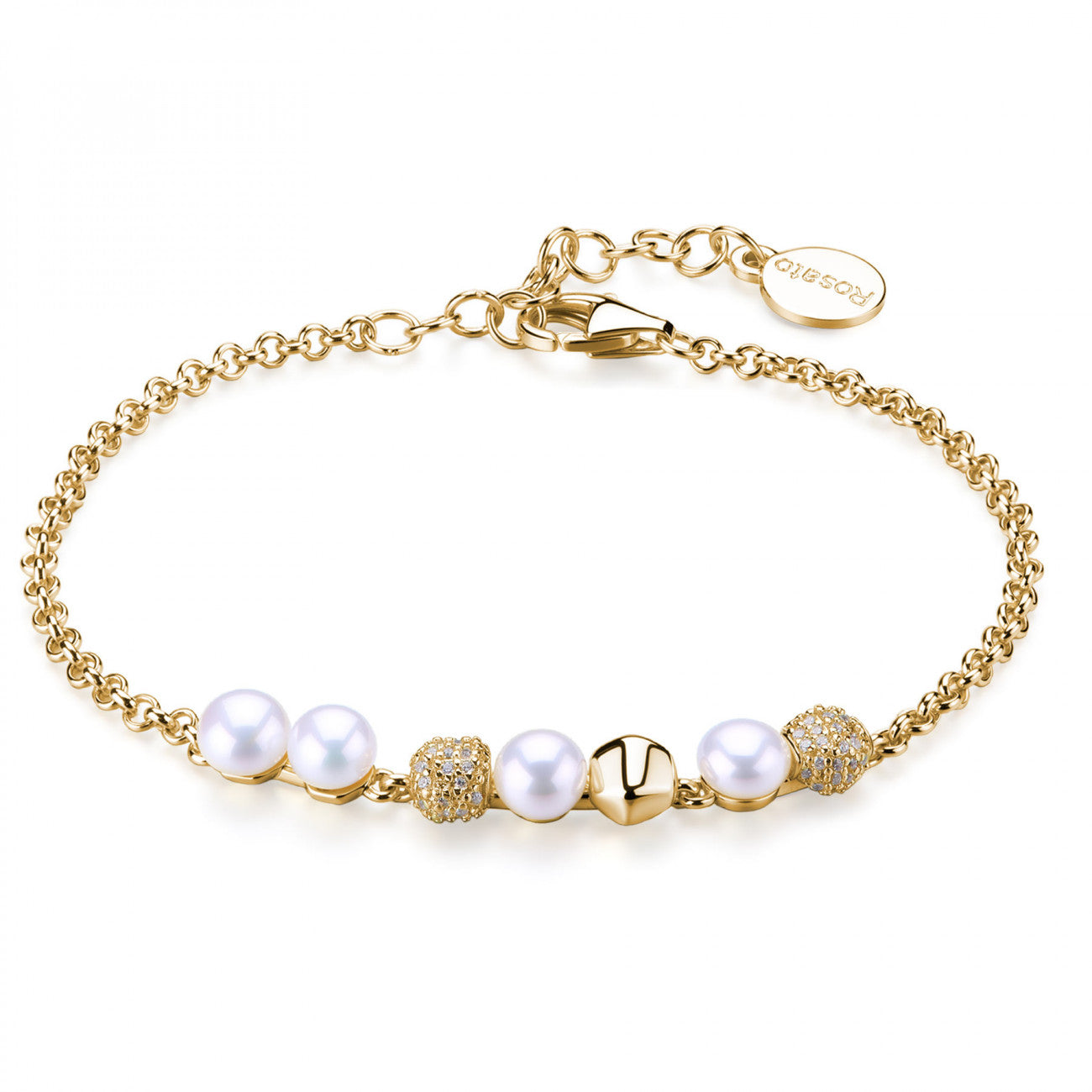 Bracciale donna Rosato perle gold