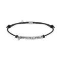 Bracciale Marlù cordino cerato elementi in acciaio e mini spike
