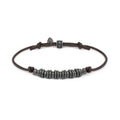 Bracciale Marlù cordino cerato rondelle in acciaio