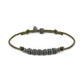 Bracciale Marlù cordino cerato rondelle in acciaio
