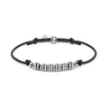 Bracciale Marlù cordino cerato rondelle in acciaio