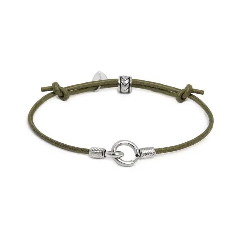 Bracciale Marlù Bracciale cordino cerato con anello centrale
