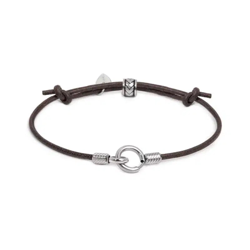 Bracciale Marlù Bracciale cordino cerato con anello centrale