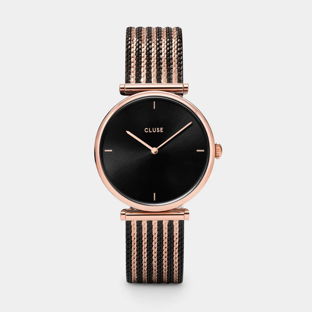 Orologio Cluse Triomphe Mesh Bicolour nero