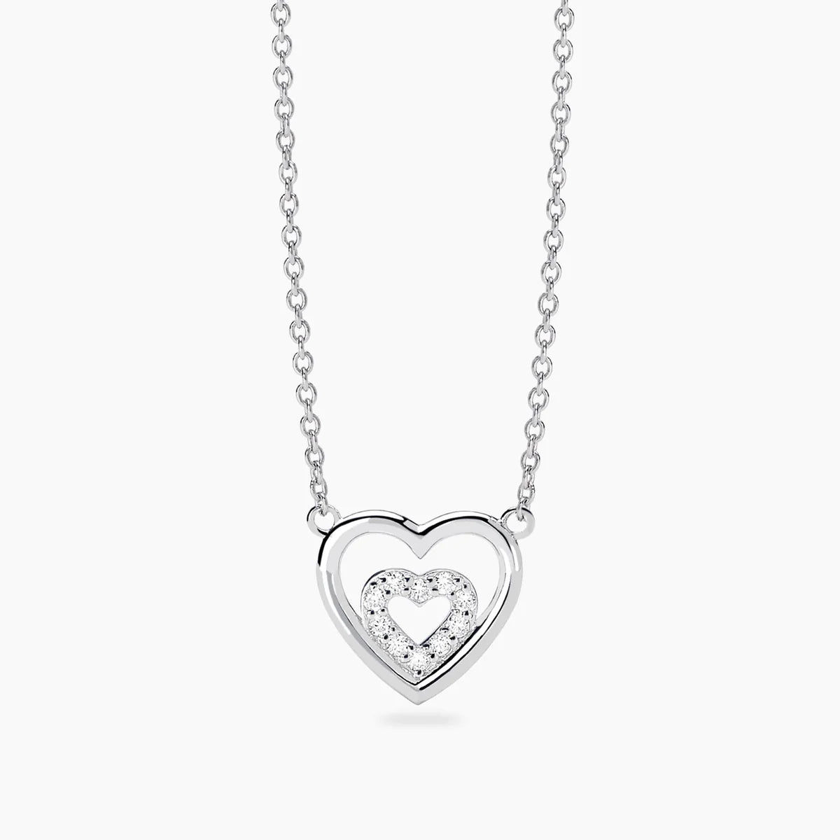 Collana Mabina MY DIAMOND doppio cuore