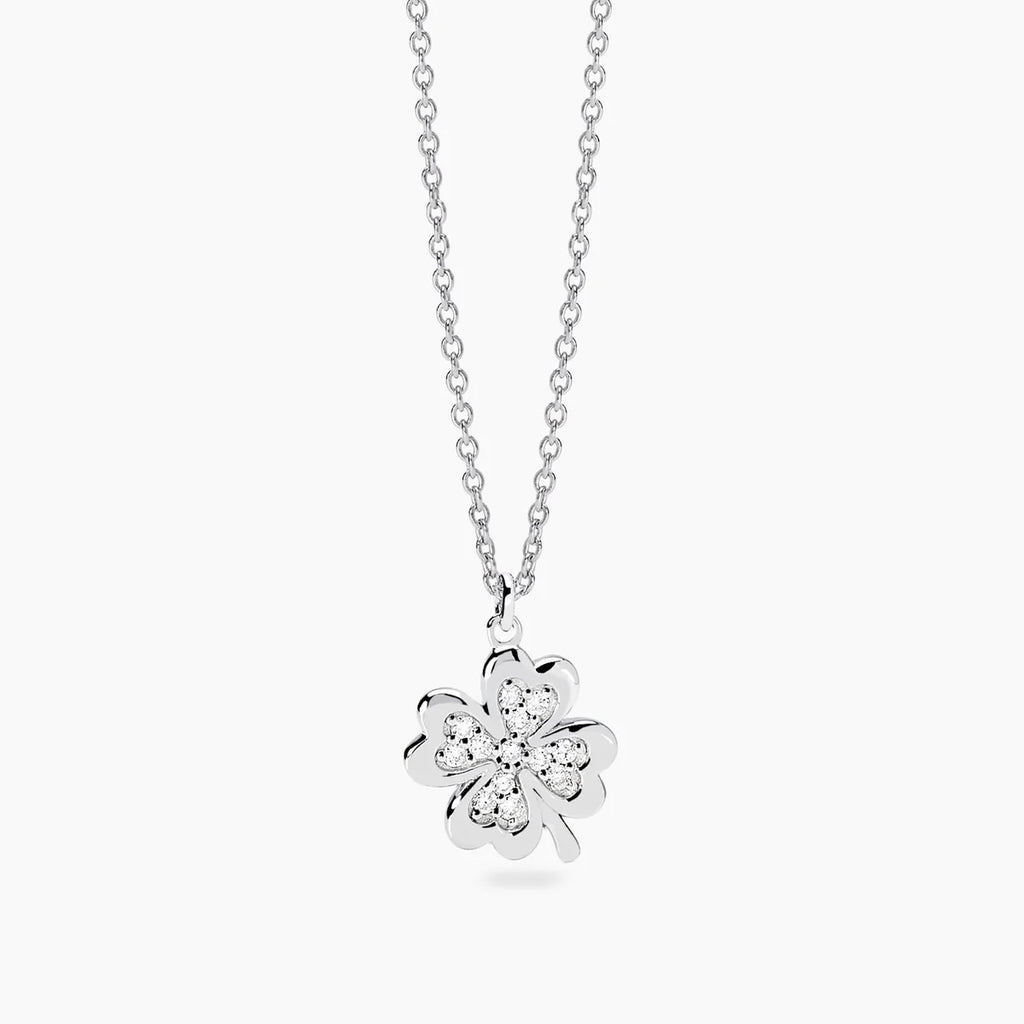 Collana Mabina MY DIAMOND donna quadrifoglio
