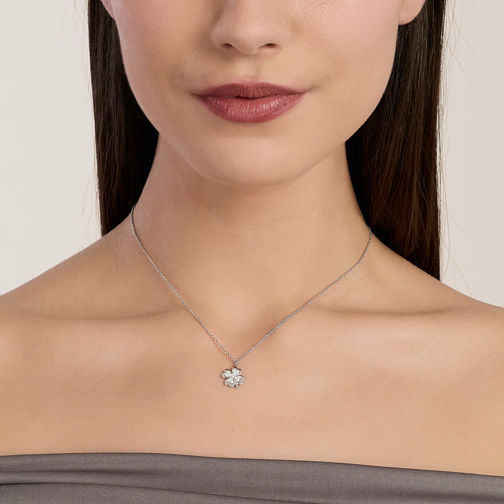 Collana Mabina MY DIAMOND donna quadrifoglio