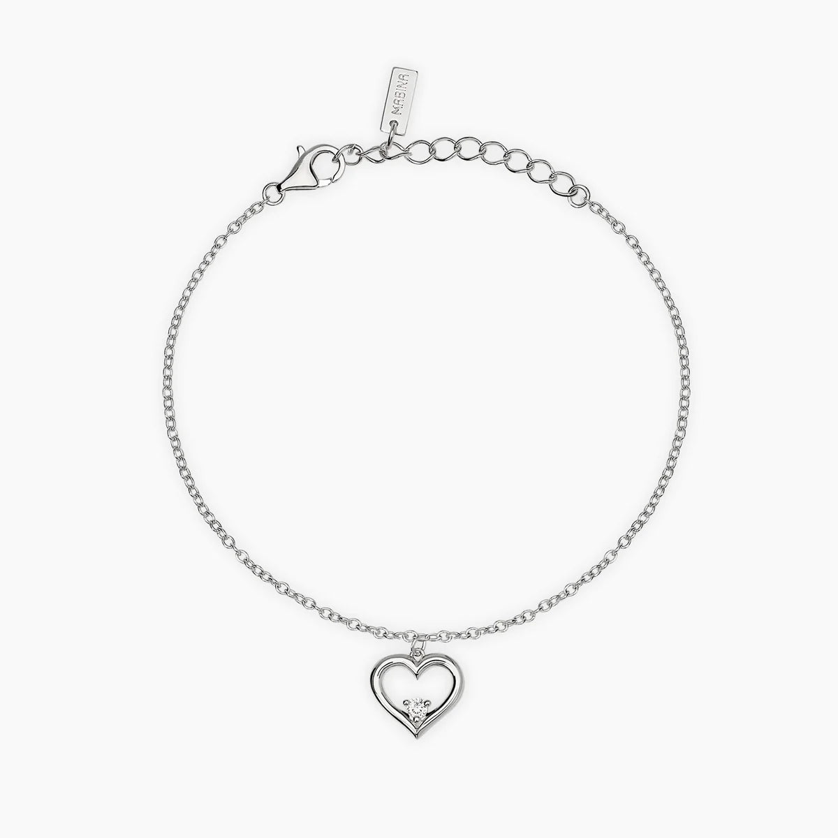 Bracciale Mabina MY DIAMOND cuore pendente