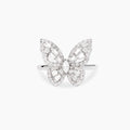 Anello donna Mabina in argento con farfalla in zirconi BATTITO D'ALI